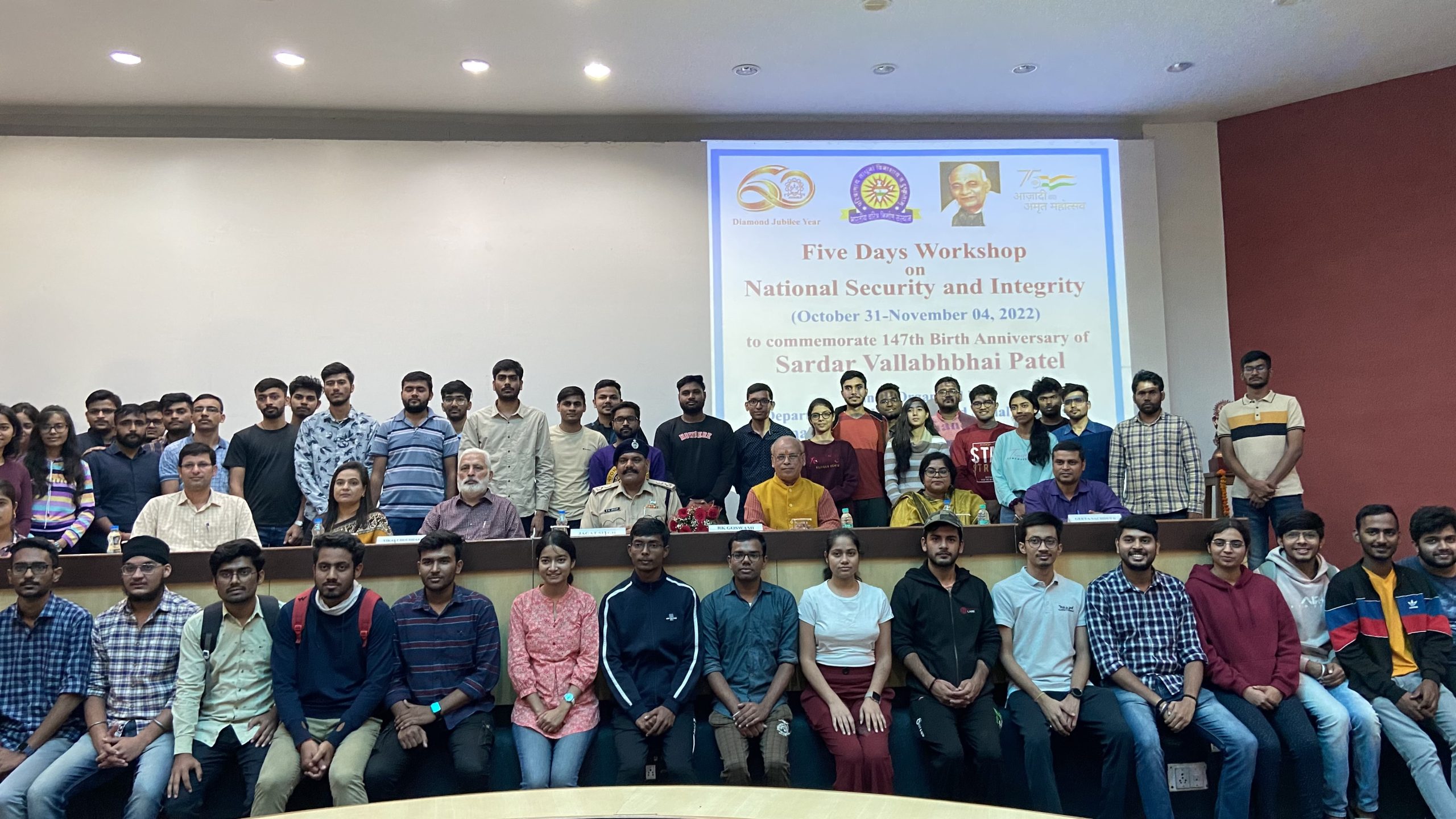 Five Days Workshop on National Security and Integrity to commemorate the 147th Birth Anniversary of Sardar Vallabhbhai Patel during October 31-November 04, 2022